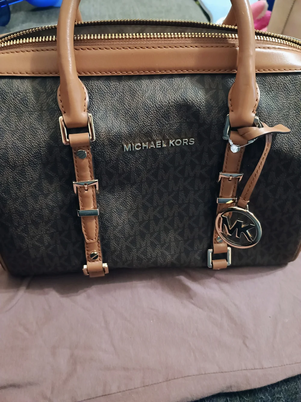 Michael Kors Bedford Legacy Medium Duffle Satchel (Style 30F9G06S6B)